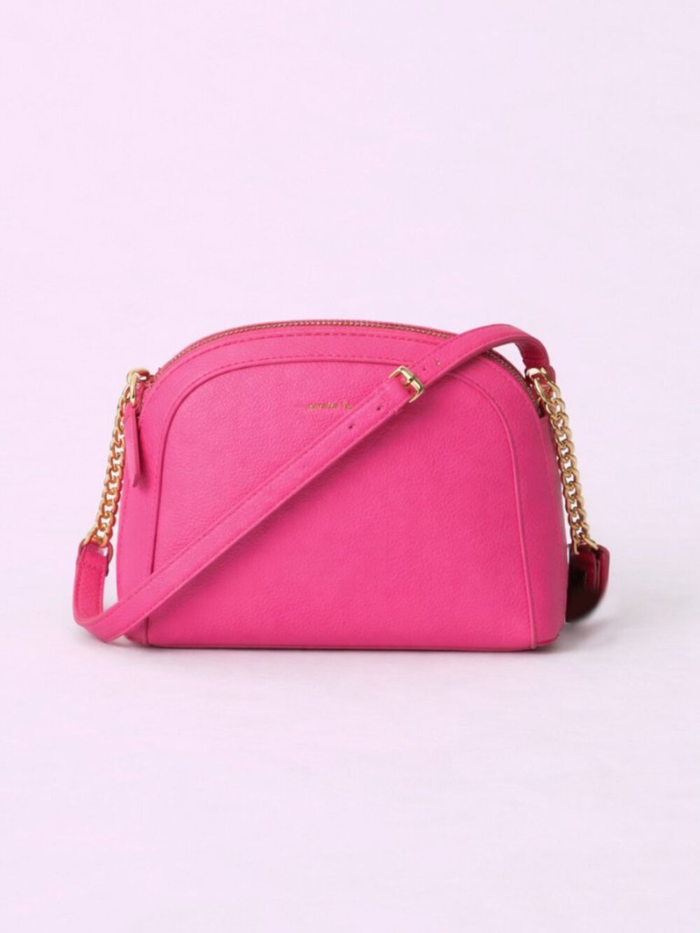 Nanette Lepore Haydee Hot Pink Crossbody Pebble Vegan Leather NWT